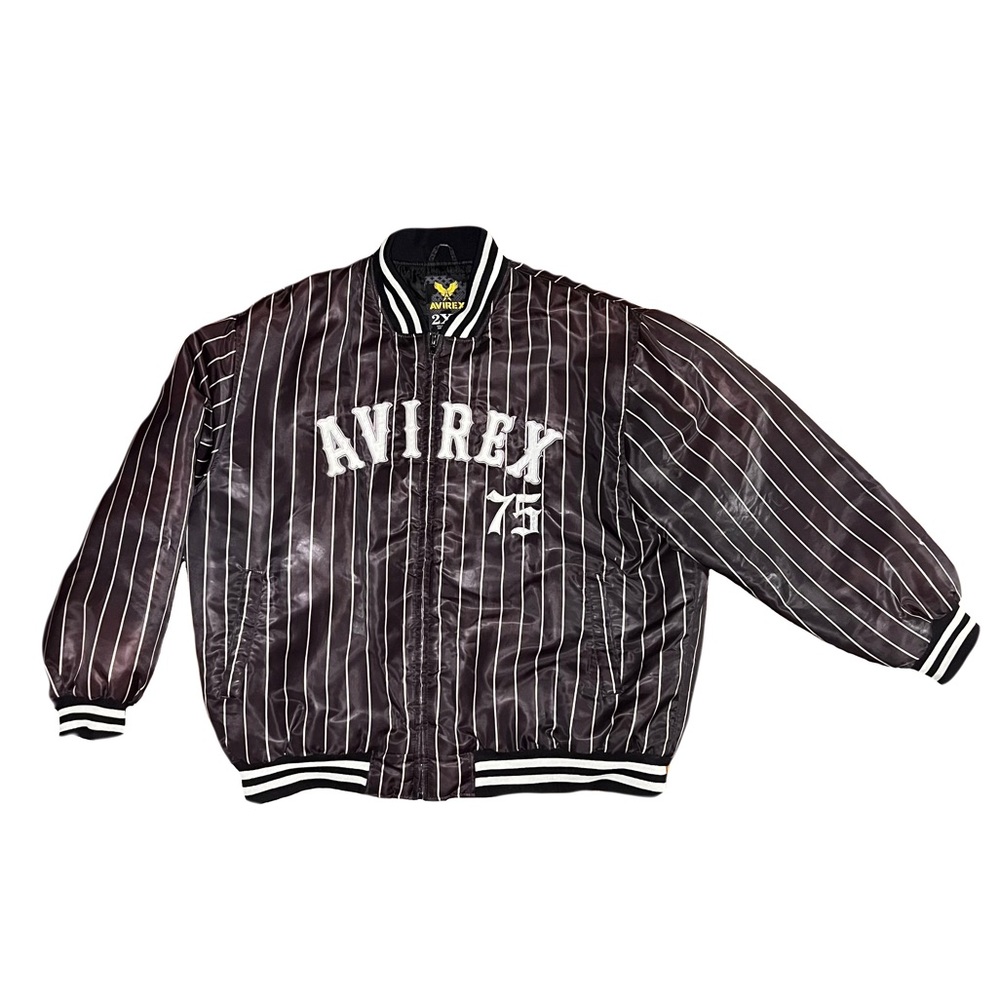 Vintage Striped Avirex Bomber Jacket Size 2XL Fits Like XL